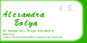 alexandra bolya business card